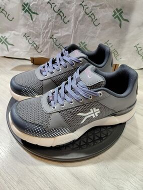 NEW Kuru Women's Quantum 2.0 Pewter Grey & Purple Athletic Sneakers  SIZE 9.5 W